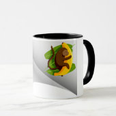 Aap met banaan onder de patch mok (Voorkant rechts)