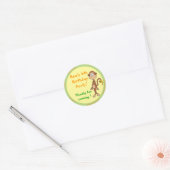 Aap met Banana Verjaardagsfeestje Stickers (Envelop)