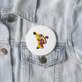 aap met bananen (1).PNG Ronde Button 7,6 Cm (In situ)