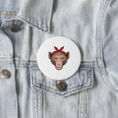 aap met Bandana Ronde Button 7,6 Cm (In situ)