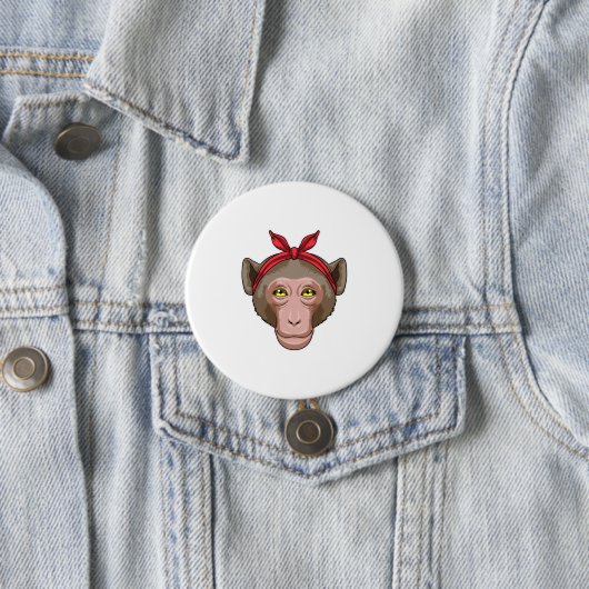 aap met Bandana Ronde Button 7,6 Cm (In situ)