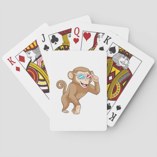 aap met bril pokerkaarten (Achterkant)
