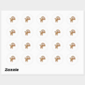 aap met bril ronde sticker (Vel)