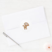 aap met bril ronde sticker (Envelop)