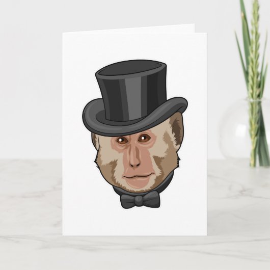 Aap met cilinder kaart (Voorkant)