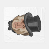 aap met Cylinder Fleece Deken (Voorkant (Horizontaal))