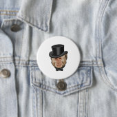 aap met Cylinder Ronde Button 7,6 Cm (In situ)