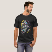aap met DJ-hoofdtelefoon en zonnebrillen T-shirt (Voorkant volledig)