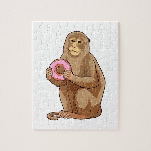 aap met Donut Legpuzzel (Verticaal)