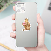 aap met Donut Sticker (Telefoon)