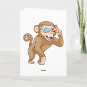 Aap met een bril kaart (Achterkant)