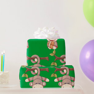 aap met een Football Cadeaupapier