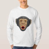 aap met Kiss-mond T-shirt (Voorkant)