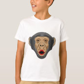 aap met Kiss-mond T-shirt (Voorkant)