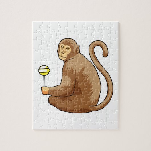 aap met Lollipop Legpuzzel (Verticaal)