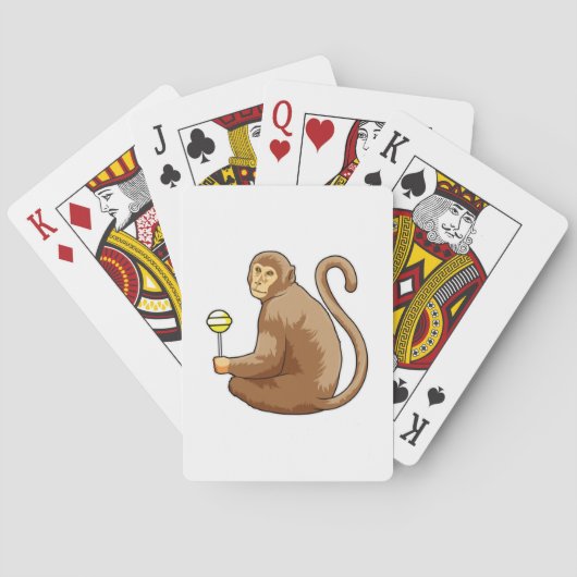 aap met Lollipop Pokerkaarten (Achterkant)