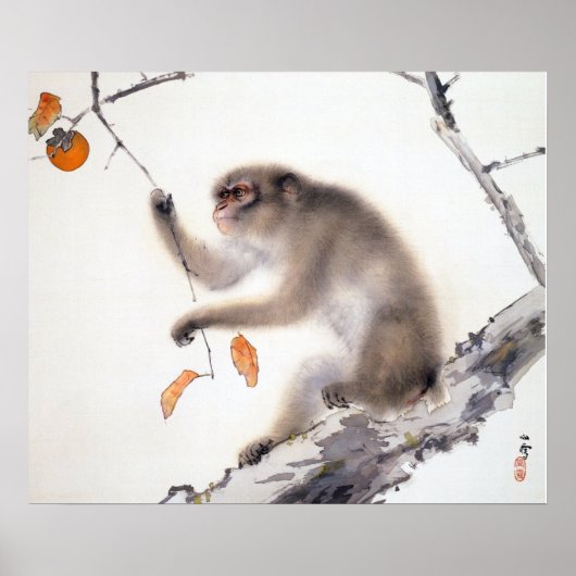aap met Persimmons Poster (Voorkant)