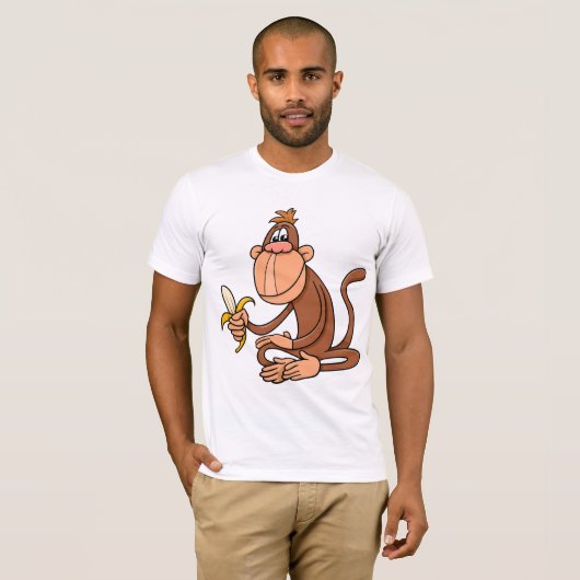 aap met T-shirt voor de bananenteelt (Voorkant volledig)