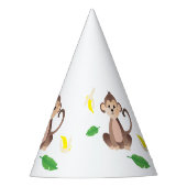 aap met tropisch lef gepeelde bananen feesthoedjes (Voorkant)