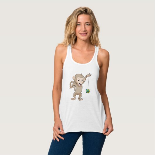 aap met Yo-yo Tanktop (Volledige Voorkant)