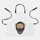 aap met zwarte stoelen schort (Voorkant)