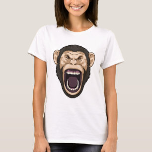 aap met zwarte stoelen t-shirt