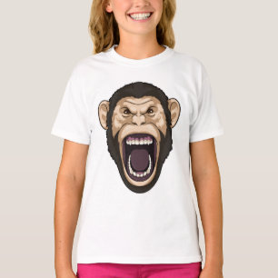aap met zwarte stoelen t-shirt