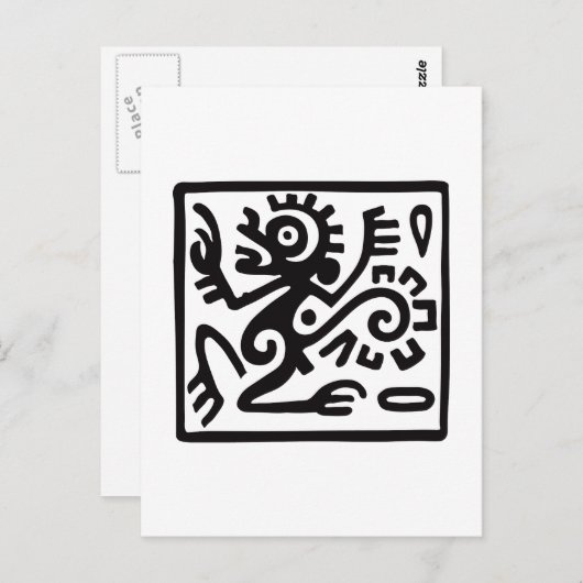 aap, Mexicaanse hiërogliefen (Maya) Briefkaart (Voorkant / Achterkant)