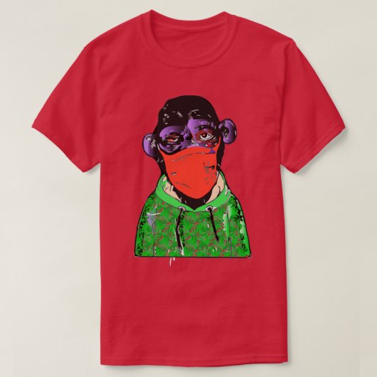 aap NFT groen zwart T-shirt (Design voorkant)