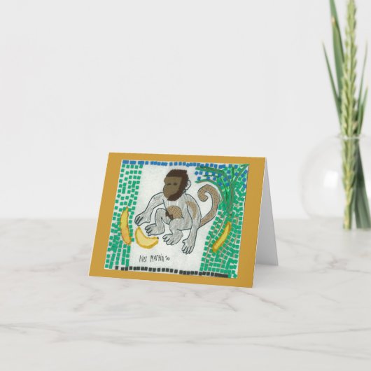 Aap Notecard Kaart (Voorkant)