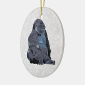aap of gorilla keramisch ornament (Links)