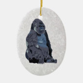aap of gorilla keramisch ornament (Voorkant)