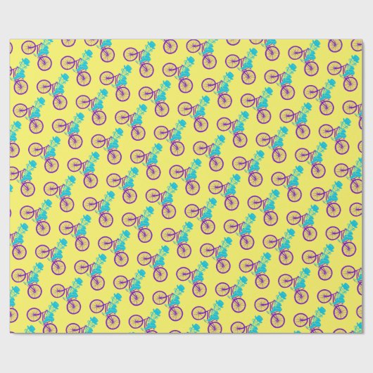 Aap op de fiets cadeaupapier (Vlak)