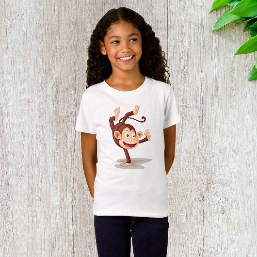 Aap Op Een Hand Meisjes T-shirt
