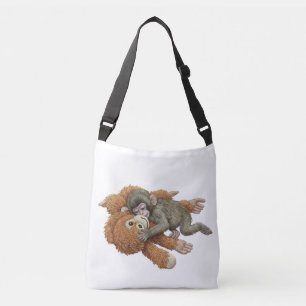 Aap Punch Grafiek, Baby Aap Orang-oetan Knuffel Crossbody Tas