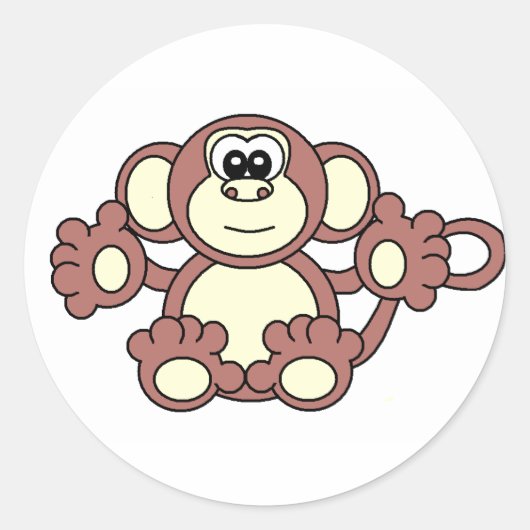 aap ronde sticker (Voorkant)