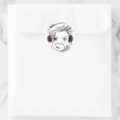 aap. ronde sticker (Tas)