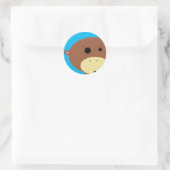 aap ronde sticker (Tas)