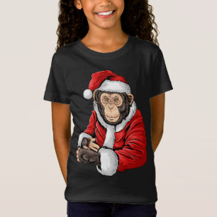 Aap Santa Kostuum Kerstmis Pyjama Cool Zoo Ani T-shirt