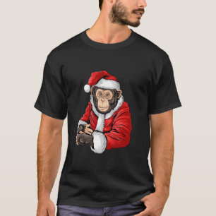 Aap Santa Kostuum Kerstmis Pyjama Cool Zoo Ani T-shirt