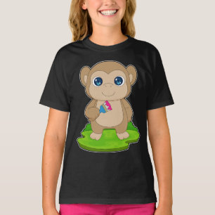 Aap schildert verfkwast Schilderen T-shirt