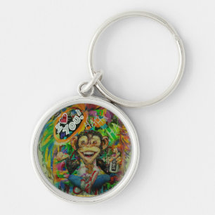 Aap sleutel ketting sleutelhanger
