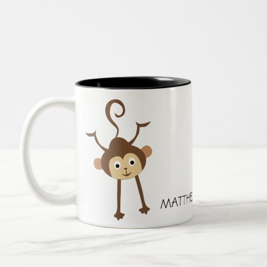 aap tweekleurige koffiemok (Links)