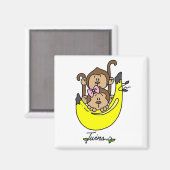 Aap Twin Jongen en Meisje Tshirts en Geschenken Magneet (Voorkant / Achterkant)