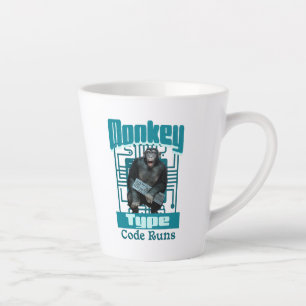 Aap Type, Code Loopt Grappig Full-Stack Ontwikkela Latte Mok