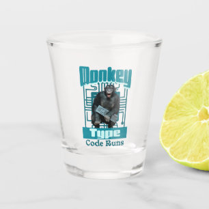 Aap Type, Code Loopt Grappig Full-Stack Ontwikkela Shot Glas