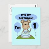 Aap Verjaardag Jongen 1e Briefkaart (Voorkant / Achterkant)