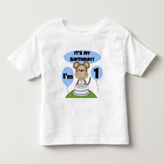 Aap Verjaardag Jongen 1e Kinder Shirts (Voorkant)