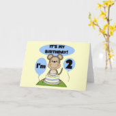 Aap Verjaardag Jongen 2e Tshirts en geschenken Kaart (Gele Bloem)