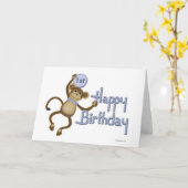 Aap Verjaardag Leeftijd Sjabloon Kaart (Gele Bloem)